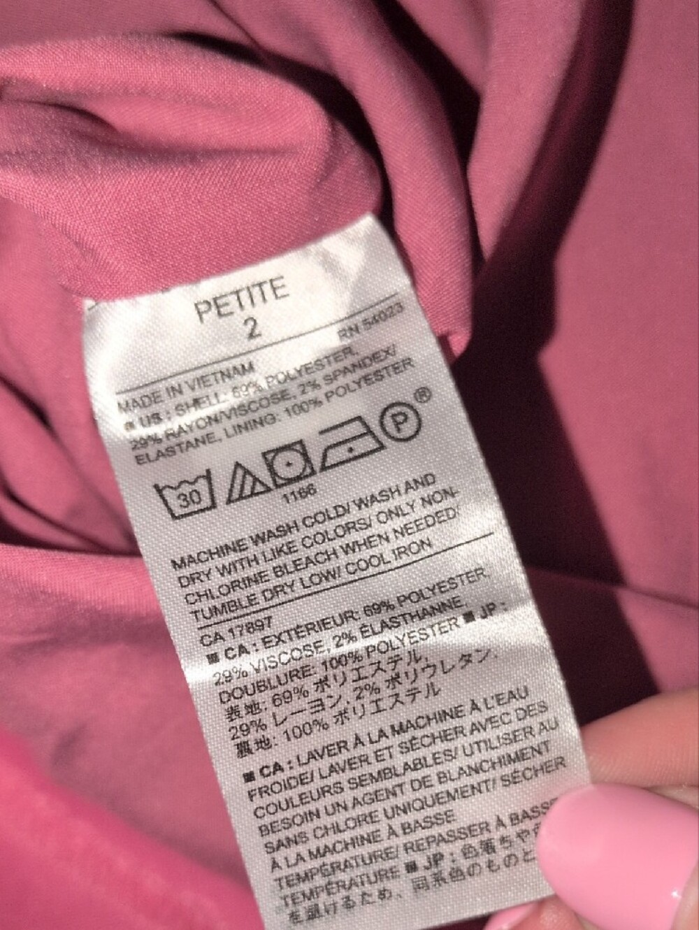 Banana Republic Pink Midi Dress, 2 Petite NWT - Picture 6 of 6
